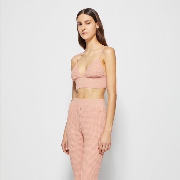 Jonathan Simkhai Juliette Waffle Bralette in Chai - Picture 5 of 5